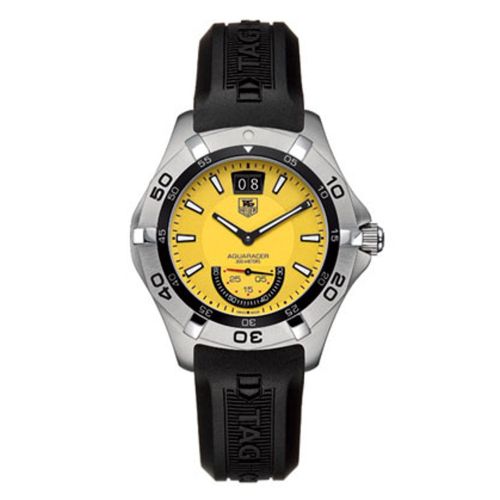 TAG Heuer Aquaracer 300M Big Date 41 Stainless Steel / Yellow / Rubber